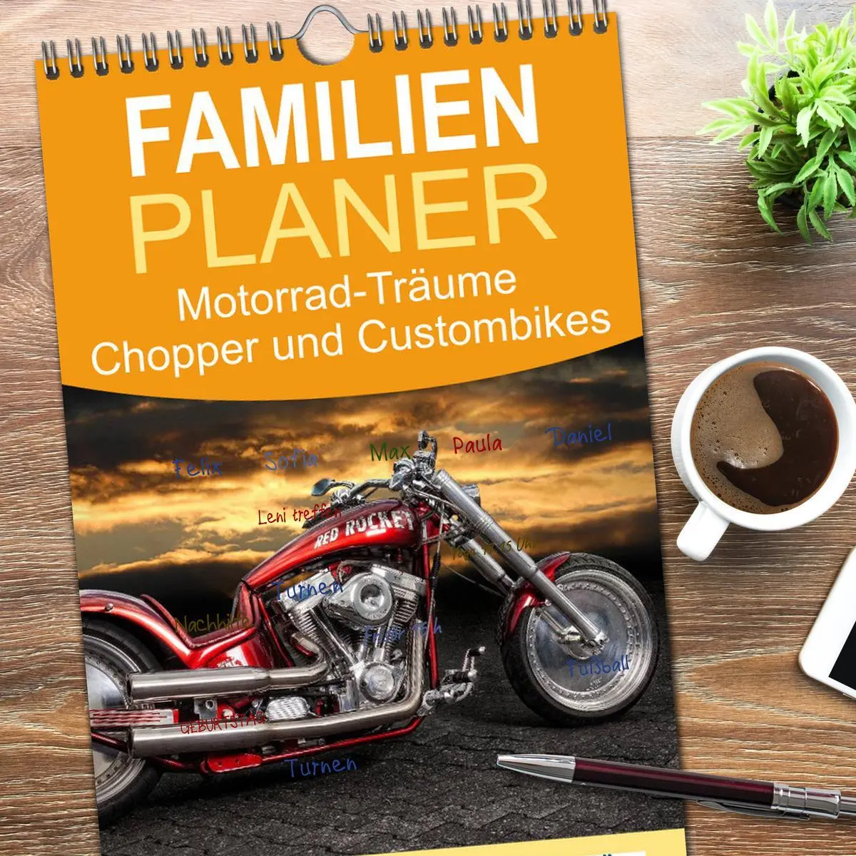 Bild: 9783516519709 | Familienplaner 2026 - Motorrad-Träume - Chopper und Custombikes mit...