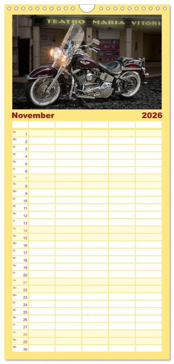 Bild: 9783516519709 | Familienplaner 2026 - Motorrad-Träume - Chopper und Custombikes mit...