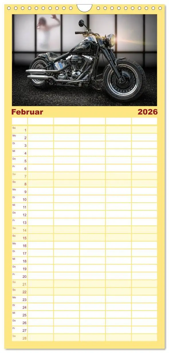 Bild: 9783516519709 | Familienplaner 2026 - Motorrad-Träume - Chopper und Custombikes mit...