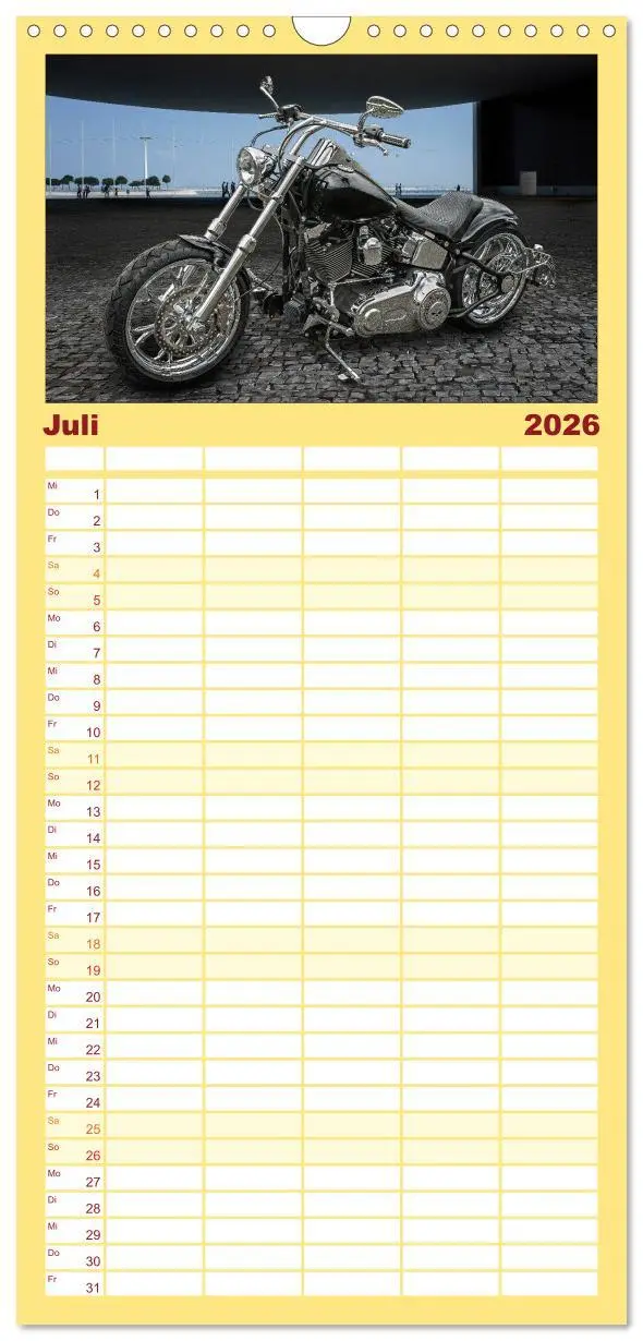 Bild: 9783516519709 | Familienplaner 2026 - Motorrad-Träume - Chopper und Custombikes mit...