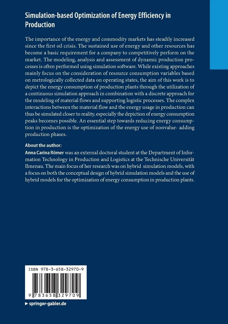 Rückseite: 9783658329709 | Simulation-based Optimization of Energy Efficiency in Production
