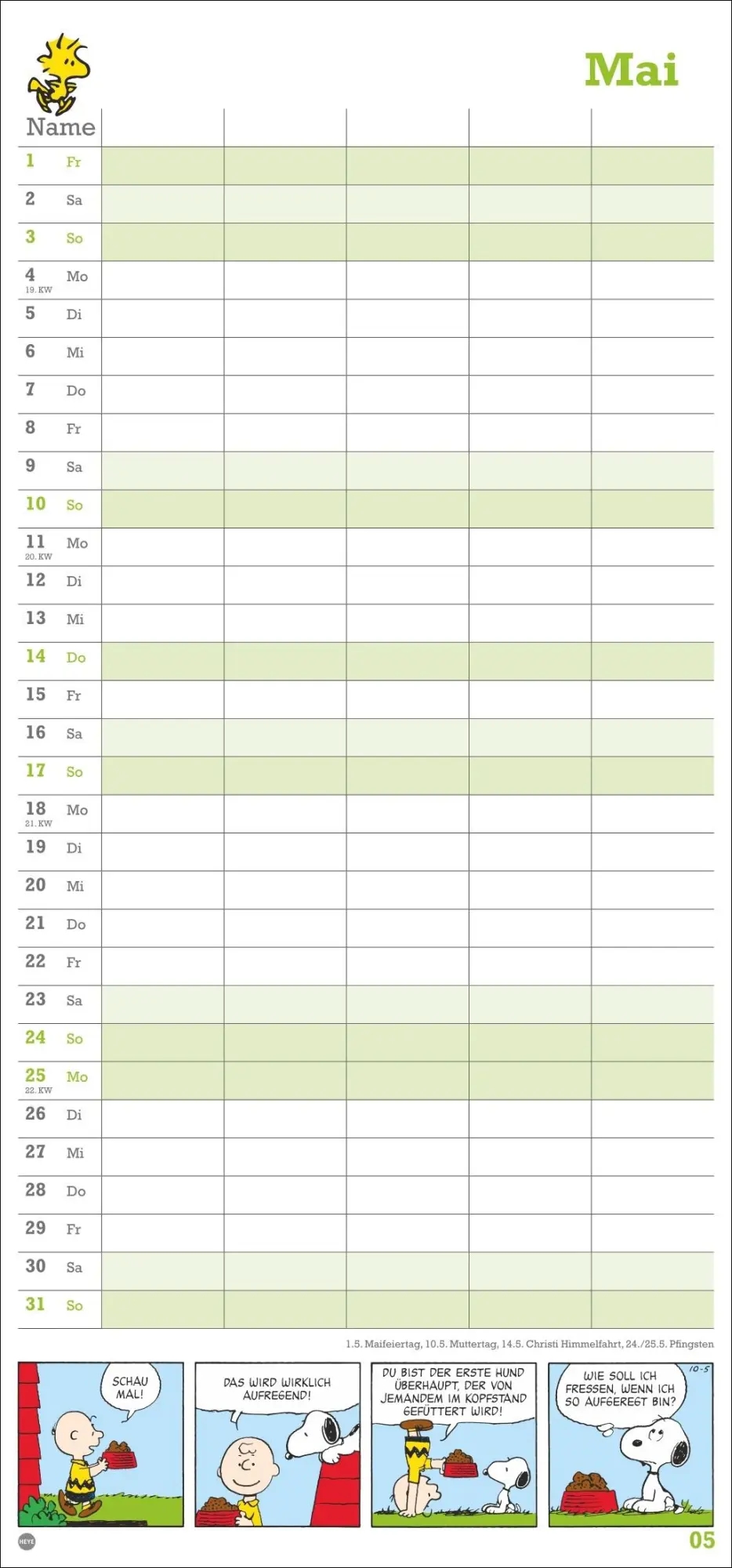 Bild: 9783756409709 | Peanuts Familienplaner 2026 | Heye | Kalender | Familienplaner Athesia