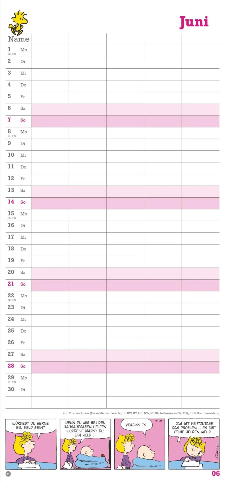 Bild: 9783756409709 | Peanuts Familienplaner 2026 | Heye | Kalender | Familienplaner Athesia
