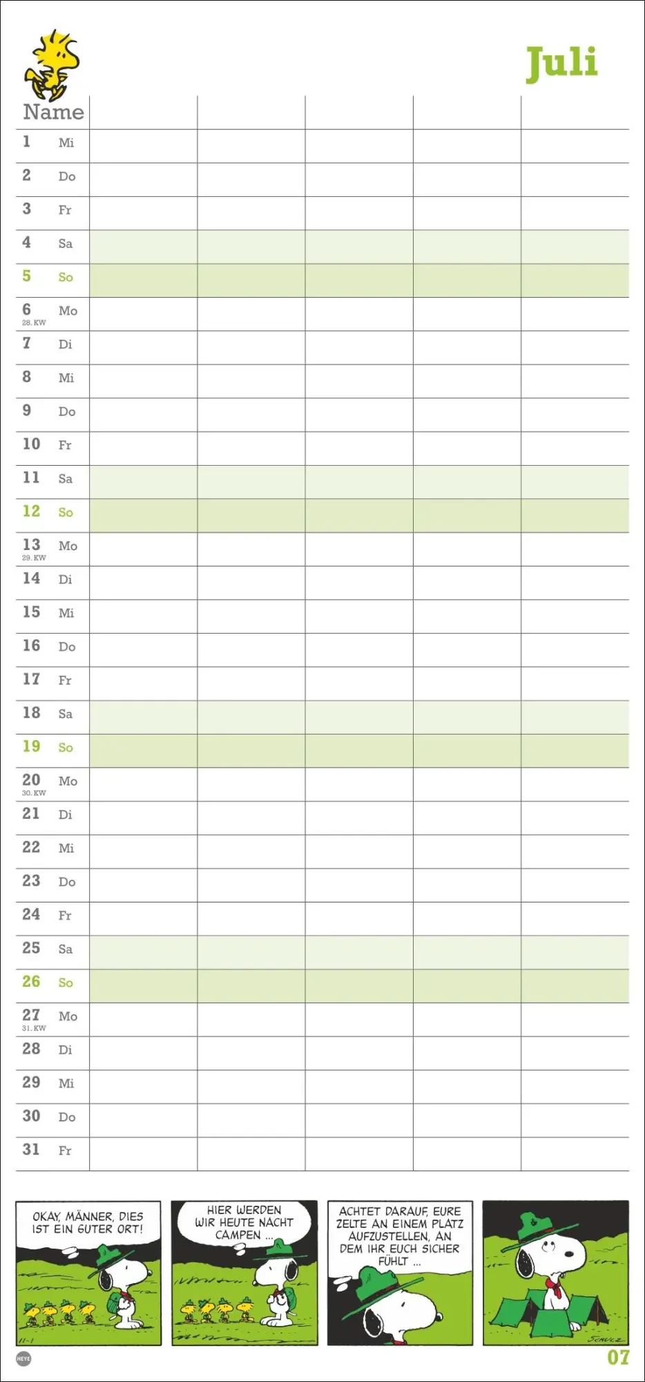 Bild: 9783756409709 | Peanuts Familienplaner 2026 | Heye | Kalender | Familienplaner Athesia