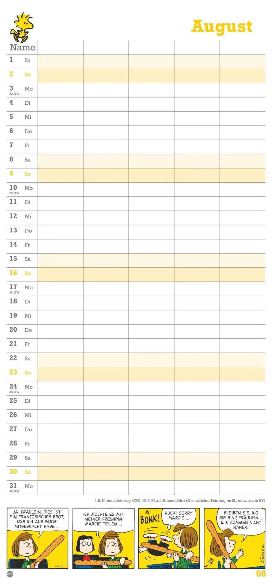 Bild: 9783756409709 | Peanuts Familienplaner 2026 | Heye | Kalender | Familienplaner Athesia