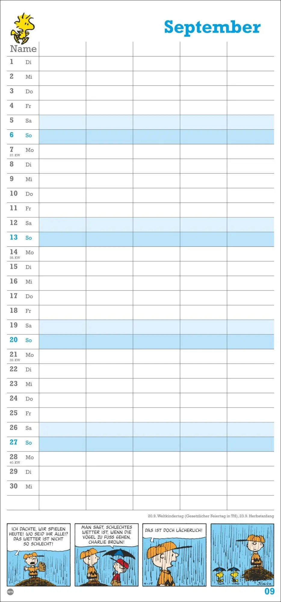 Bild: 9783756409709 | Peanuts Familienplaner 2026 | Heye | Kalender | Familienplaner Athesia