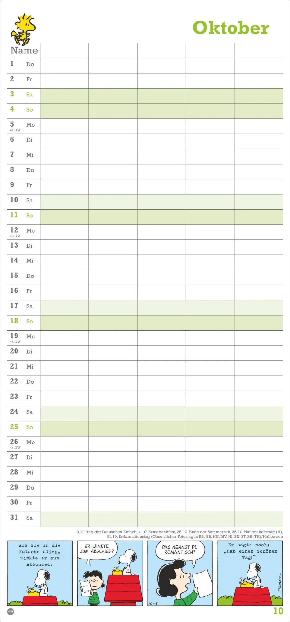 Bild: 9783756409709 | Peanuts Familienplaner 2026 | Heye | Kalender | Familienplaner Athesia