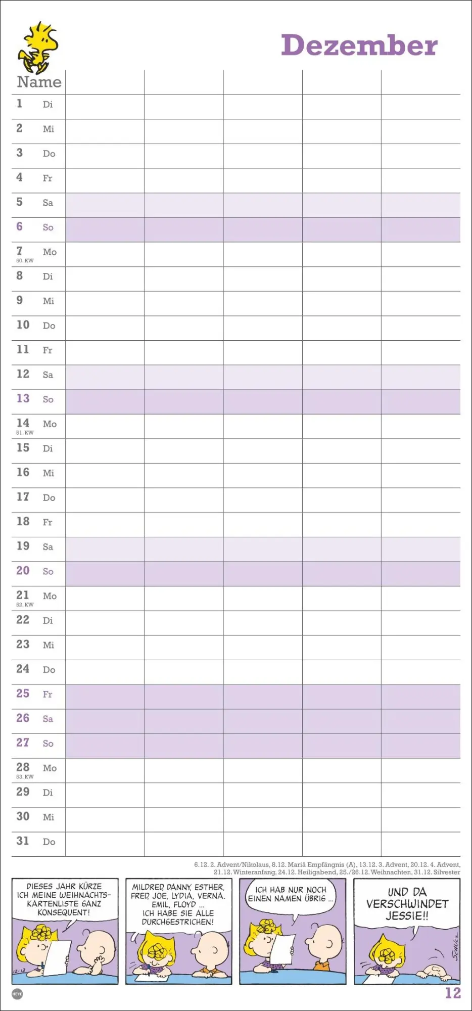 Bild: 9783756409709 | Peanuts Familienplaner 2026 | Heye | Kalender | Familienplaner Athesia