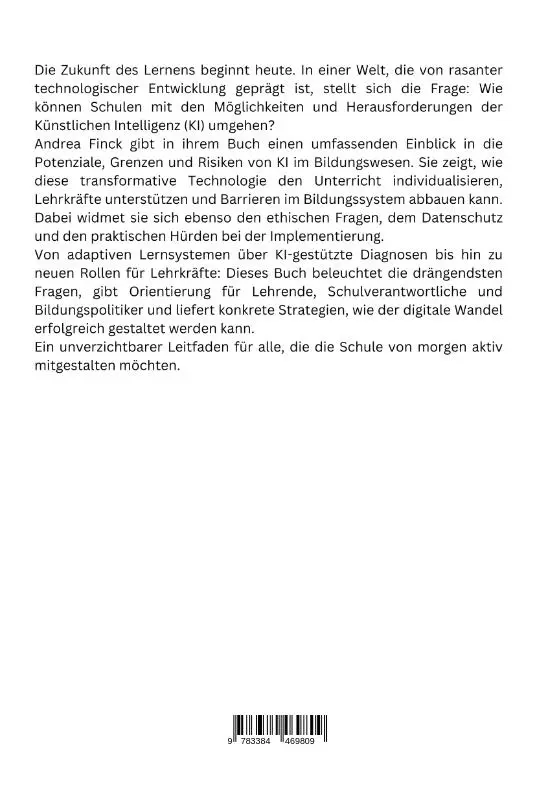 Rückseite: 9783384469809 | Künstliche Intelligenz und die Schule von morgen | Andrea Finck | Buch
