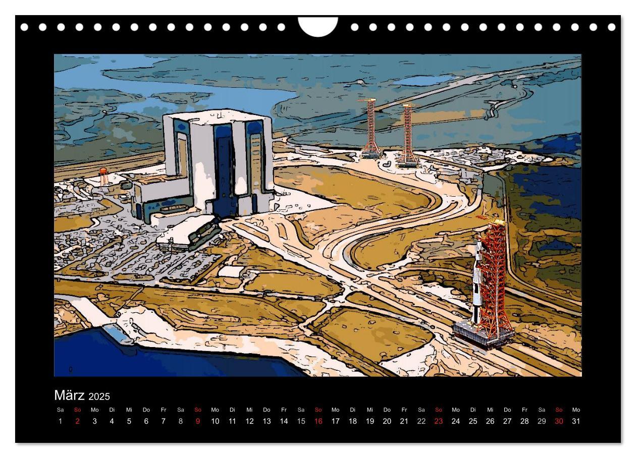 Bild: 9783435709809 | Landing On The Moon Like A Cartoon (Wandkalender 2025 DIN A4 quer),...