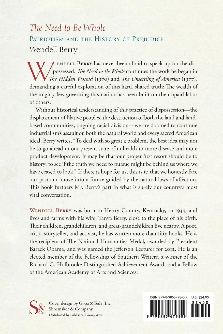 Rückseite: 9798985679809 | The Need to Be Whole | Patriotism and the History of Prejudice | Berry