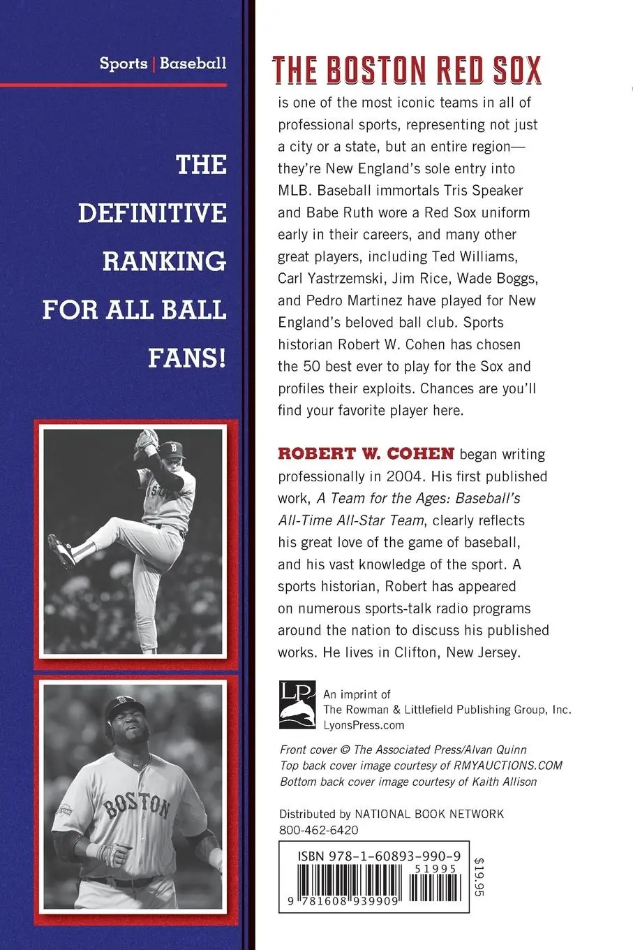 Rückseite: 9781608939909 | The 50 Greatest Players in Boston Red Sox History | Robert W. Cohen