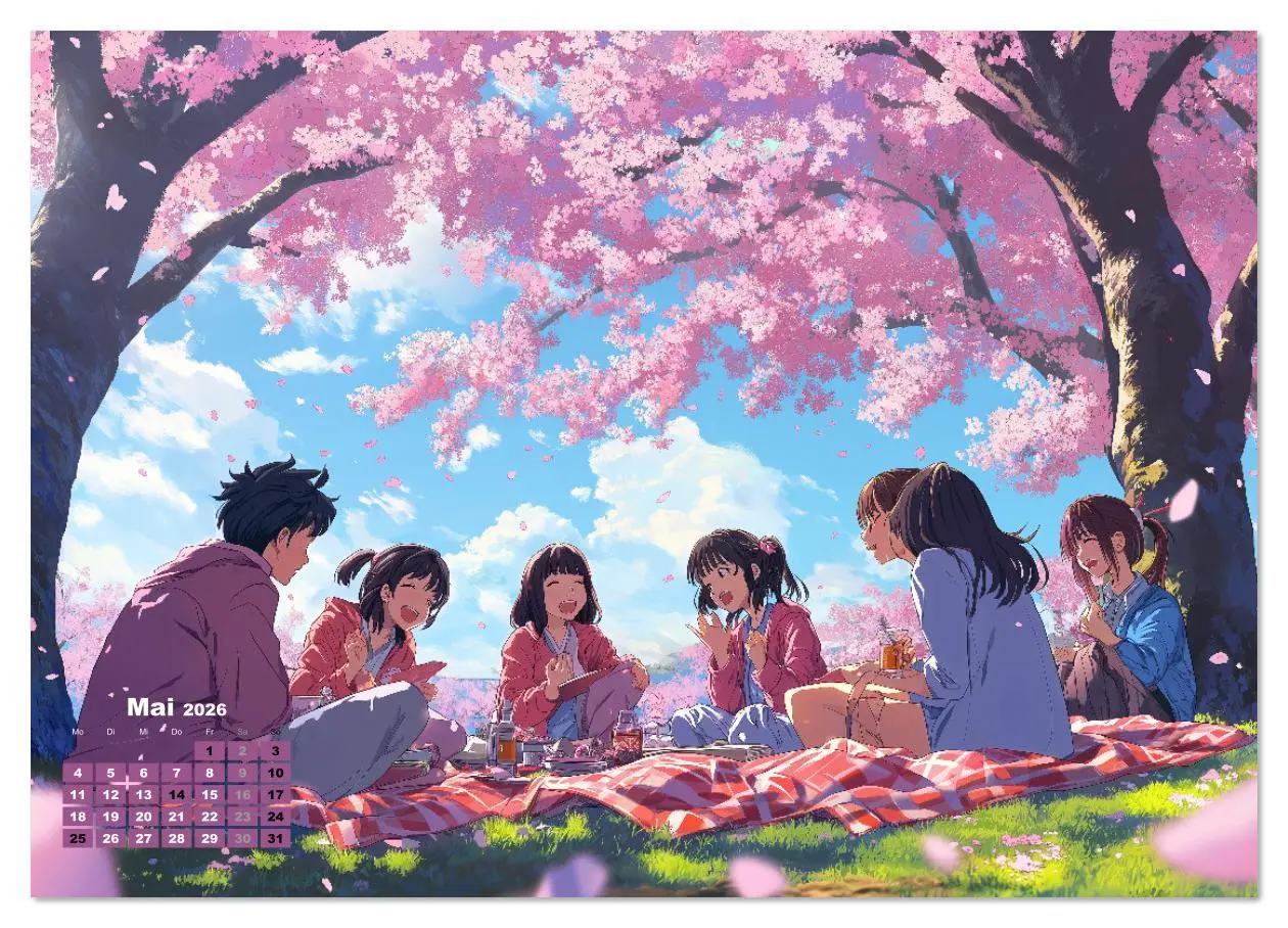 Bild: 9783457339909 | Anime Kalender - Charaktere im Slice-of-Life Stil (Wandkalender...