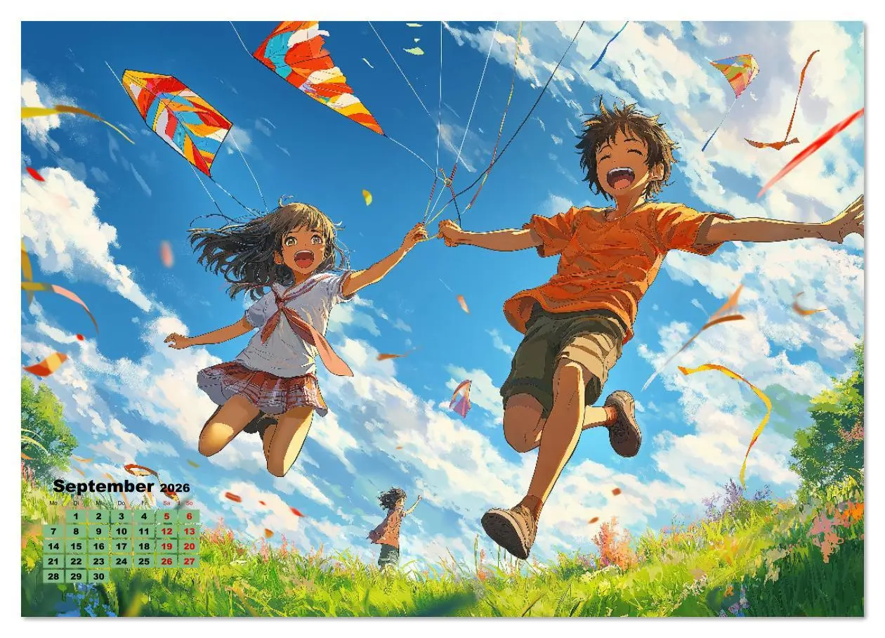 Bild: 9783457339909 | Anime Kalender - Charaktere im Slice-of-Life Stil (Wandkalender...