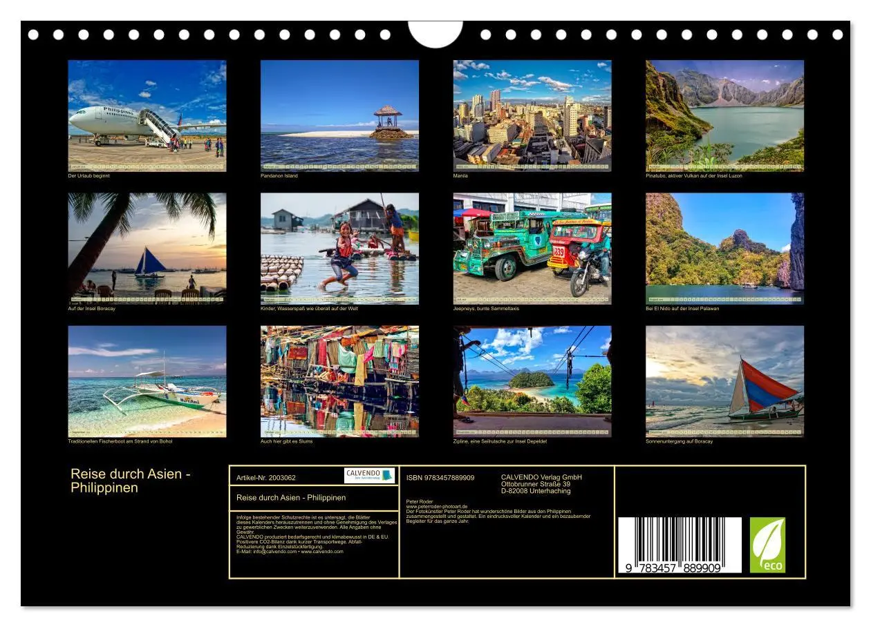 Bild: 9783457889909 | Reise durch Asien - Philippinen (Wandkalender 2026 DIN A4 quer),...