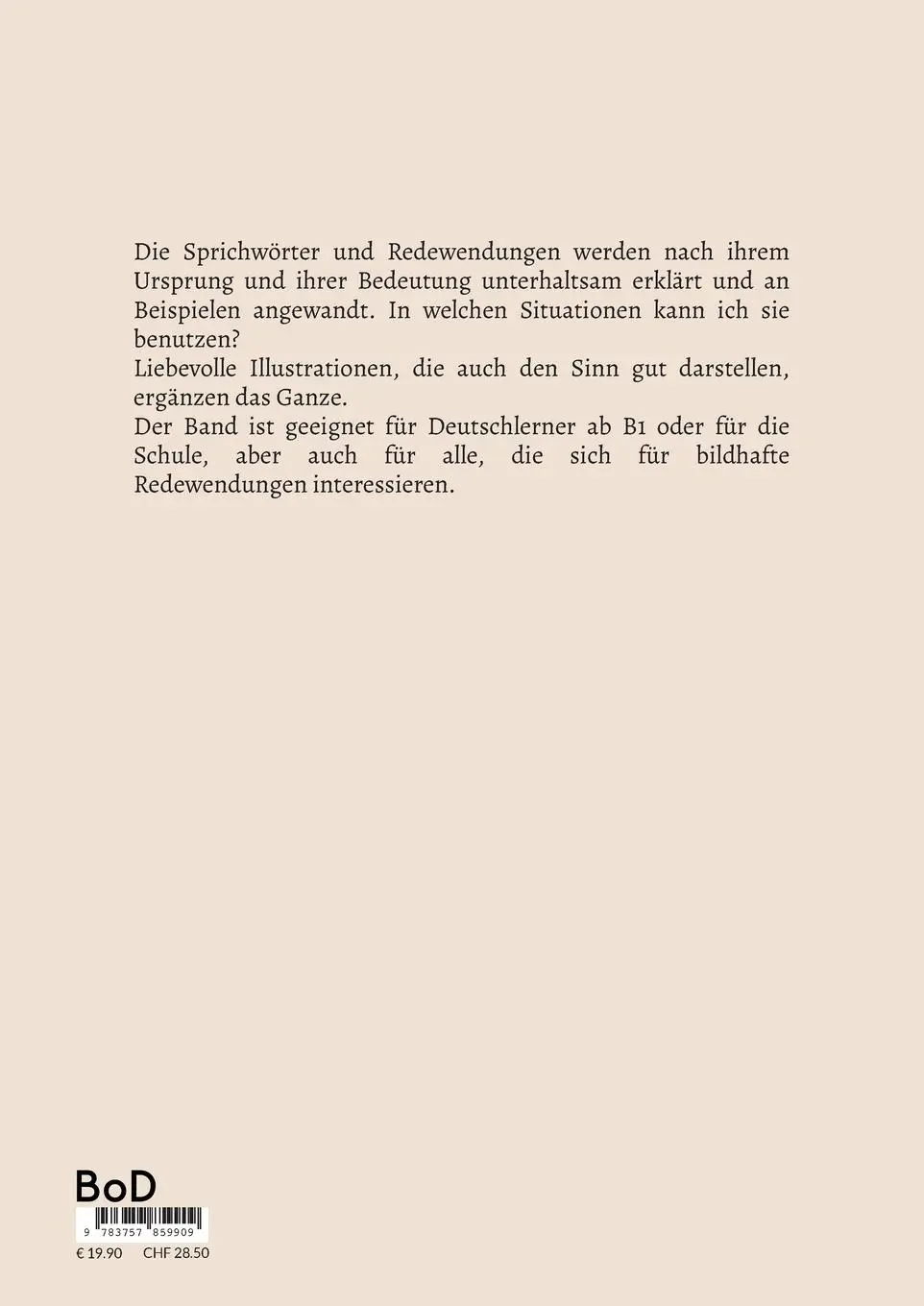 Rückseite: 9783757859909 | Deutsche Sprichwörter und Redewendungen | Band 2 | Gisela Darrah