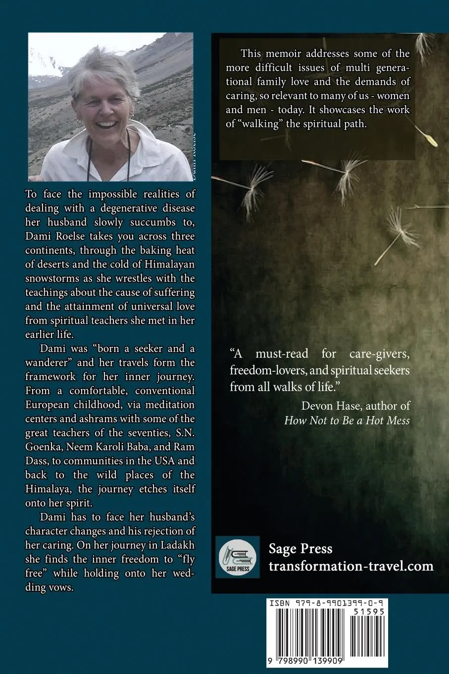 Rückseite: 9798990139909 | Fly Free | A memoir about love, loss and walking the path | Roelse