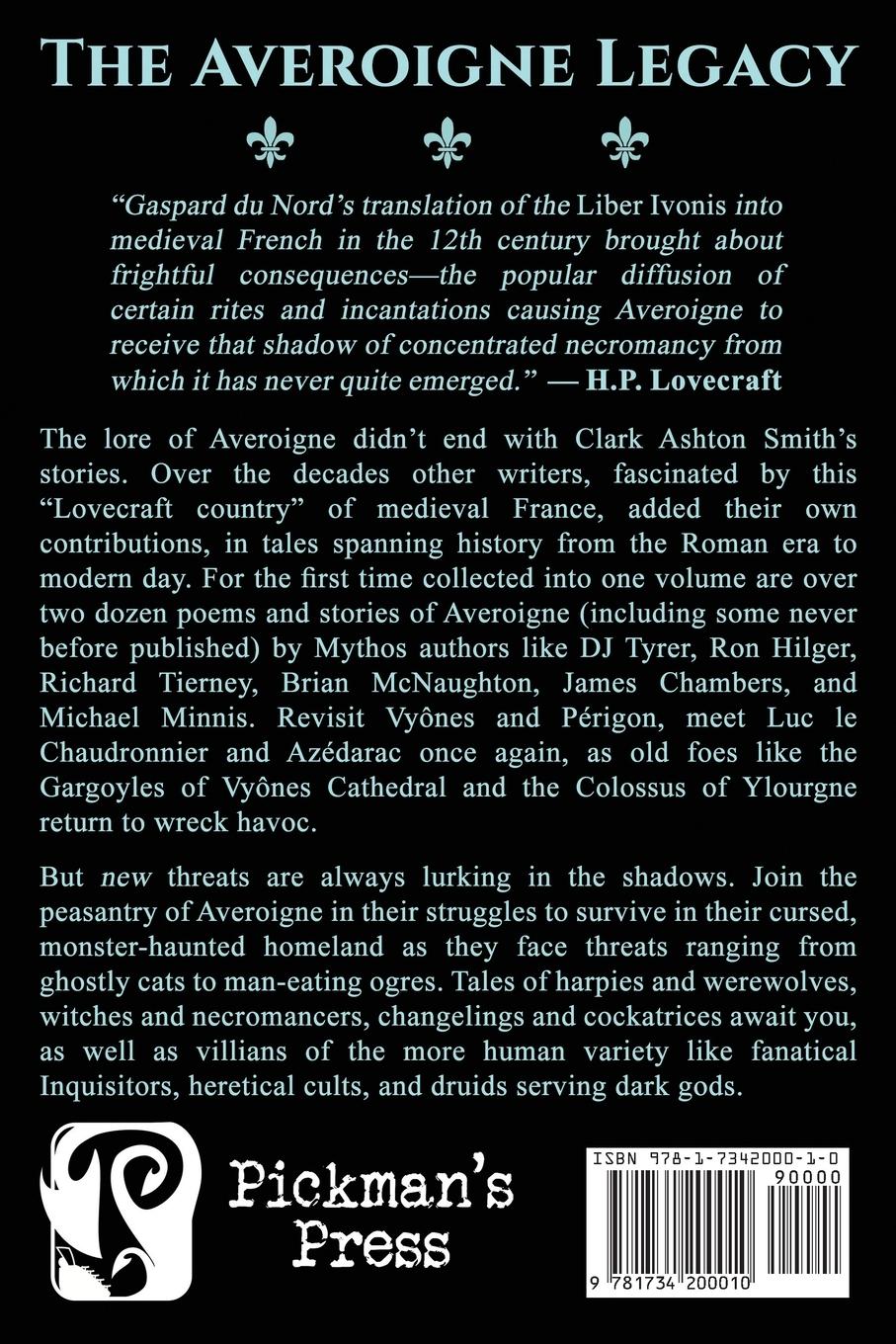 Rückseite: 9781734200010 | The Averoigne Legacy | Ron Hilger (u. a.) | Taschenbuch | Englisch