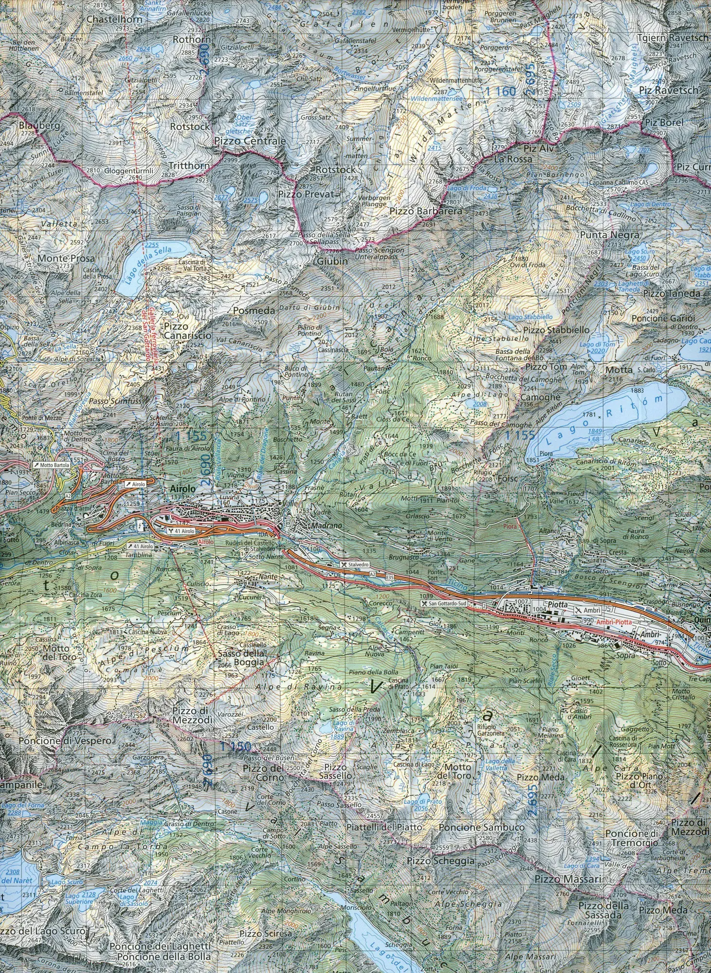 Bild: 9783302050010 | Swisstopo 1 : 50 000 Gotthard | Zusammensetzung | swisstopo | Deutsch