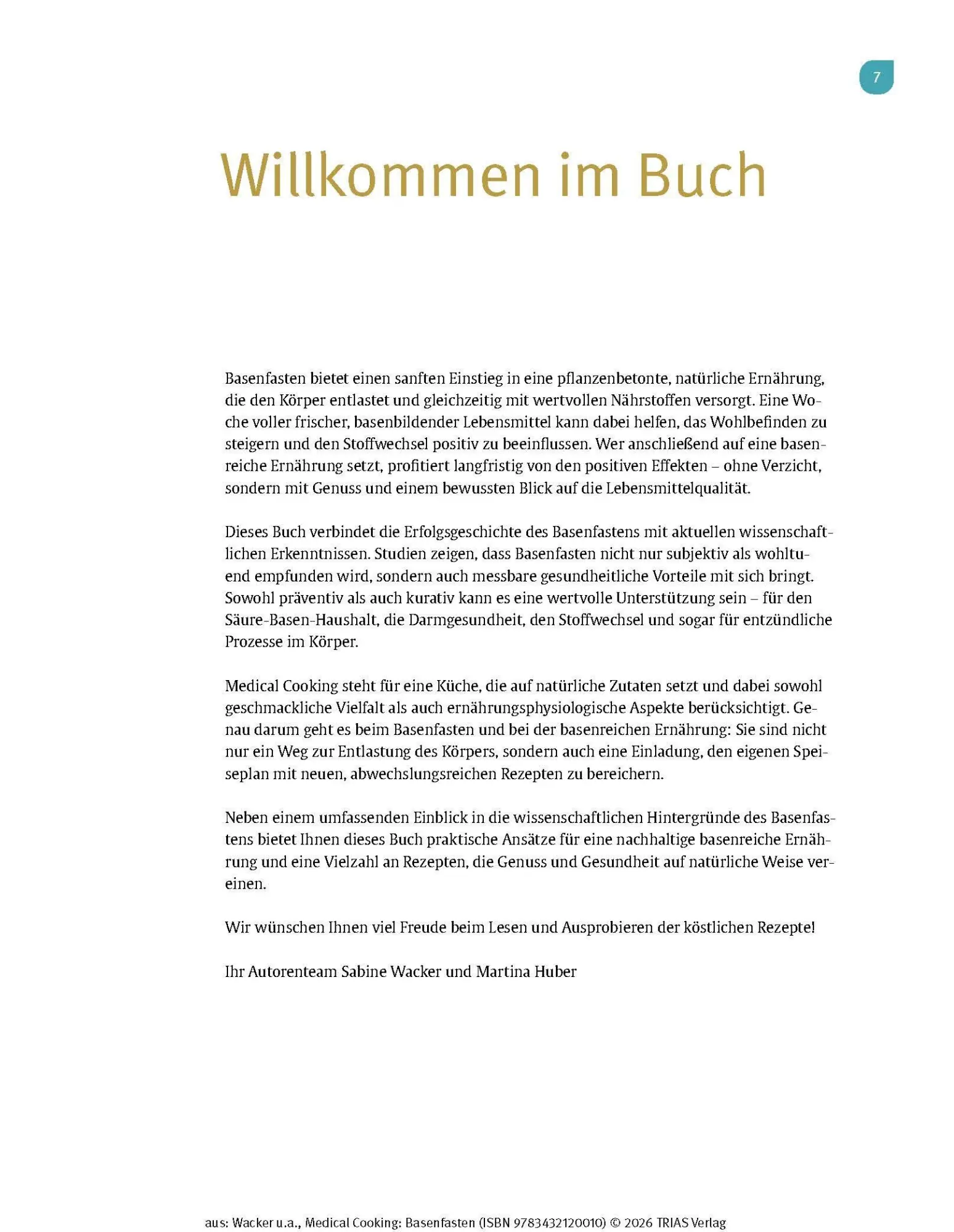 Bild: 9783432120010 | Medical Cooking: Basenfasten | Sabine Wacker (u. a.) | Taschenbuch