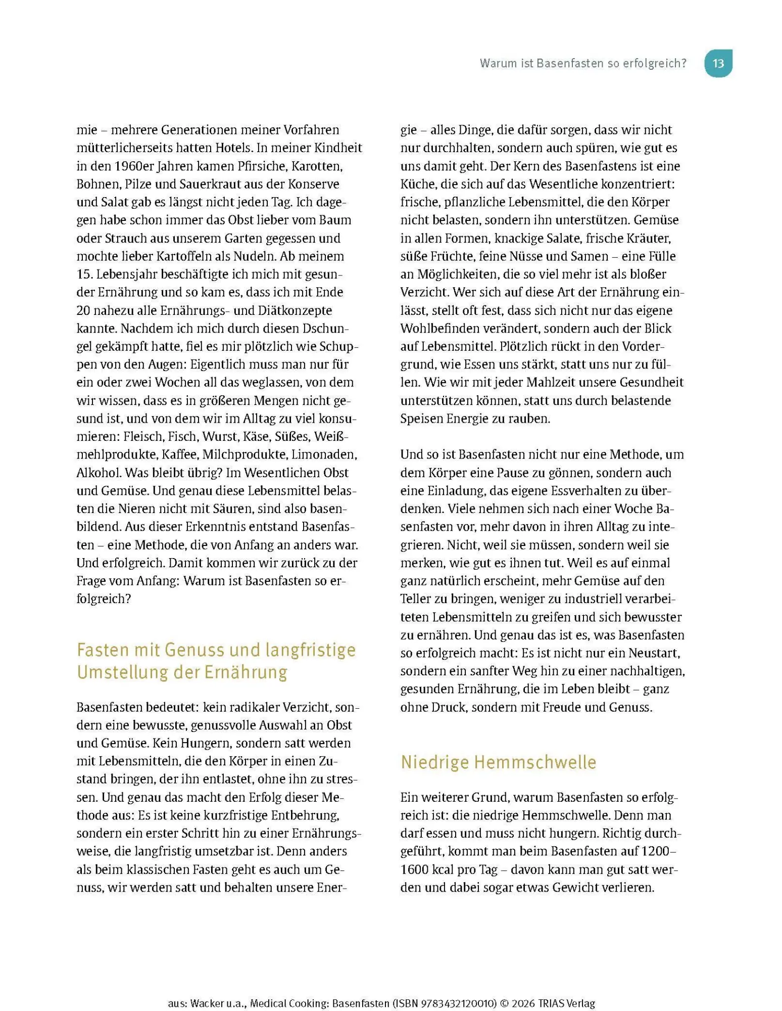 Bild: 9783432120010 | Medical Cooking: Basenfasten | Sabine Wacker (u. a.) | Taschenbuch