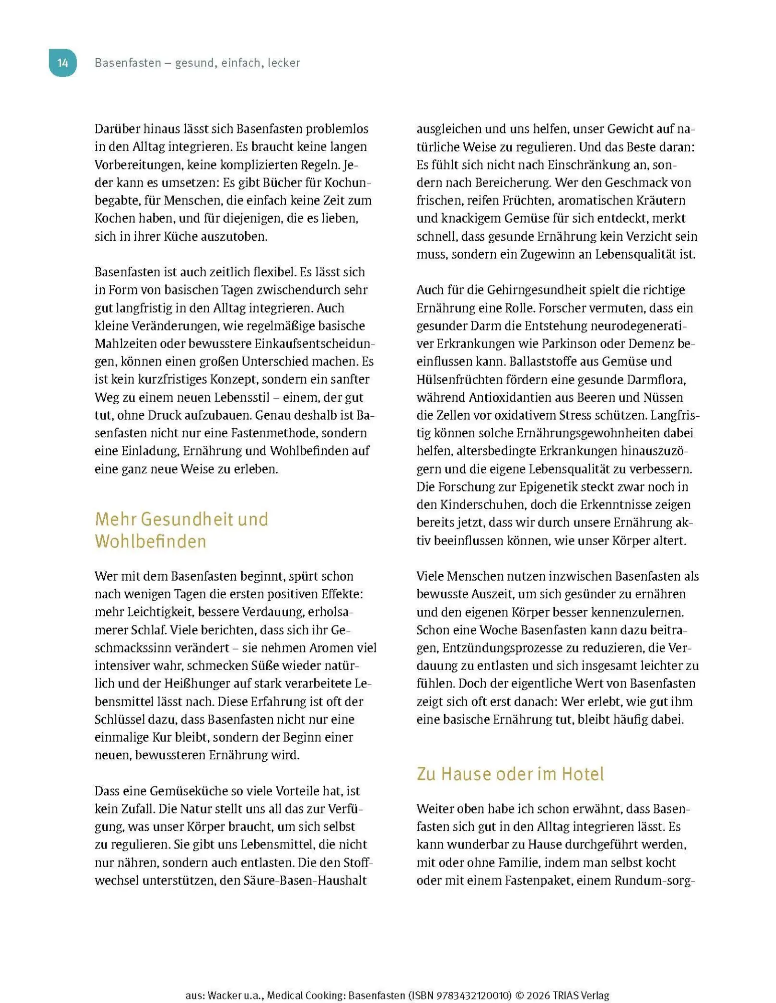 Bild: 9783432120010 | Medical Cooking: Basenfasten | Sabine Wacker (u. a.) | Taschenbuch