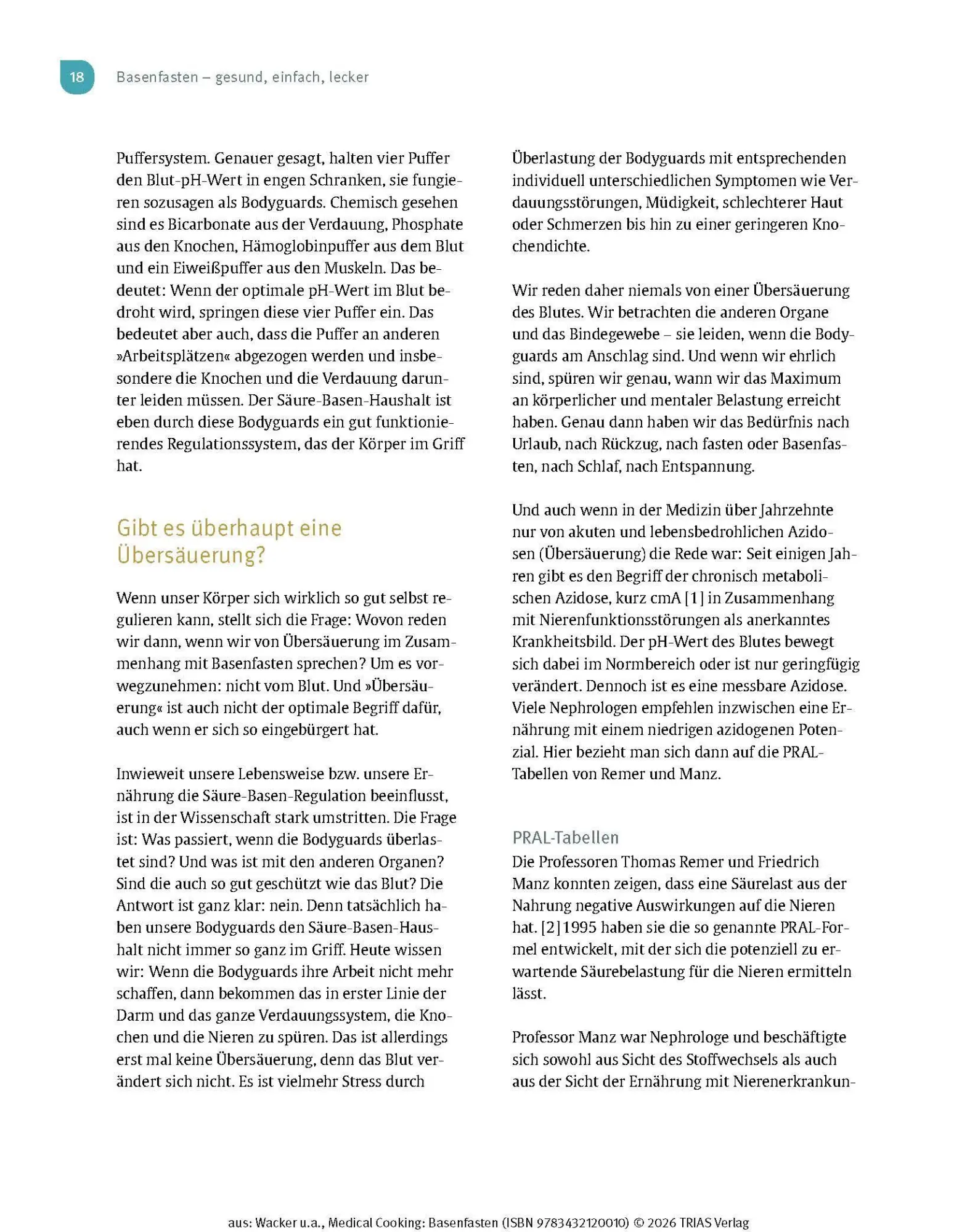 Bild: 9783432120010 | Medical Cooking: Basenfasten | Sabine Wacker (u. a.) | Taschenbuch