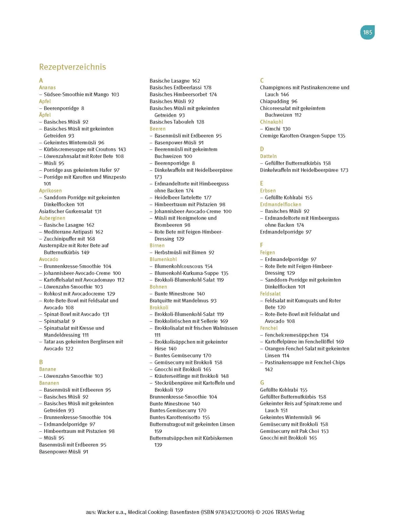 Bild: 9783432120010 | Medical Cooking: Basenfasten | Sabine Wacker (u. a.) | Taschenbuch