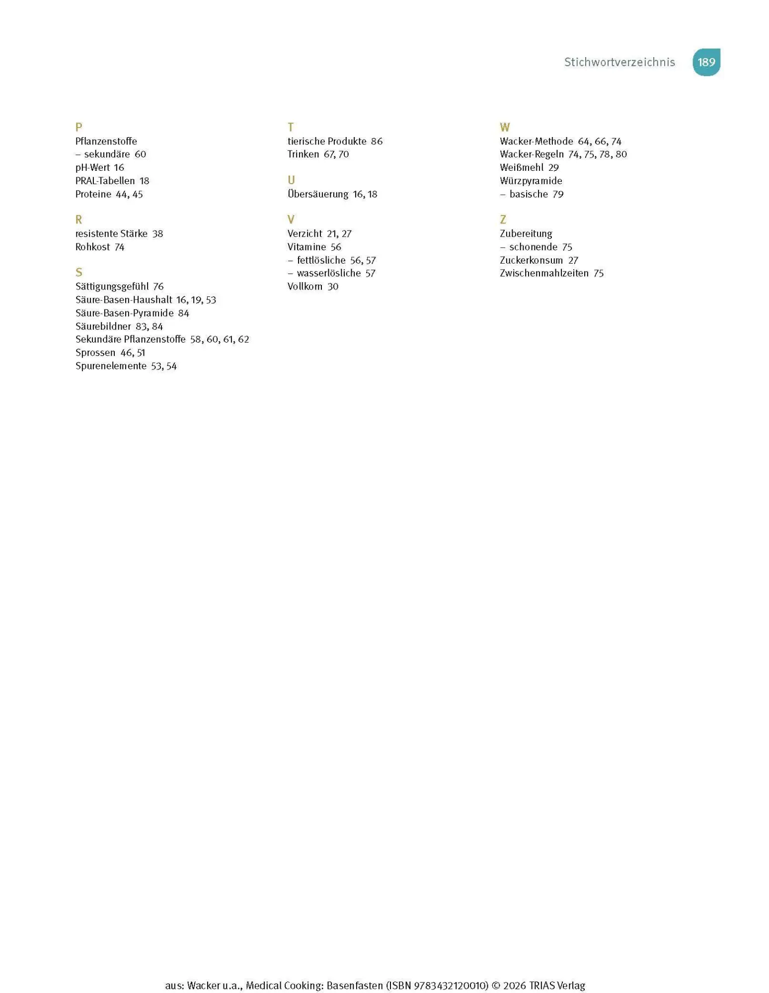 Bild: 9783432120010 | Medical Cooking: Basenfasten | Sabine Wacker (u. a.) | Taschenbuch