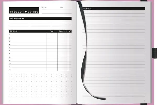 Bild: 9783731890010 | Projekt-Meeting Planer Flieder | Verlag Korsch | Buch | 200 S. | 2025