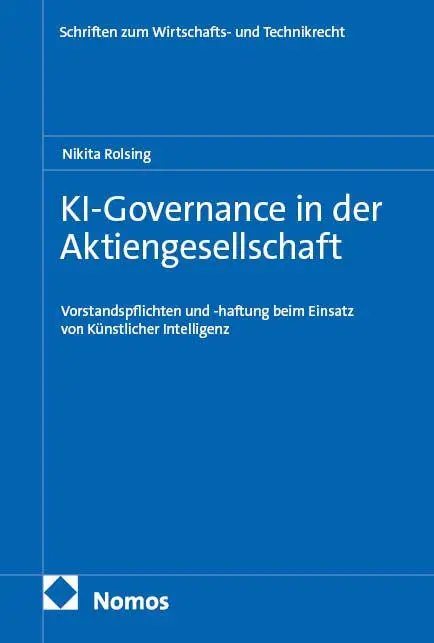 Cover: 9783756020010 | KI-Governance in der Aktiengesellschaft | Nikita Rolsing | Buch | 2026