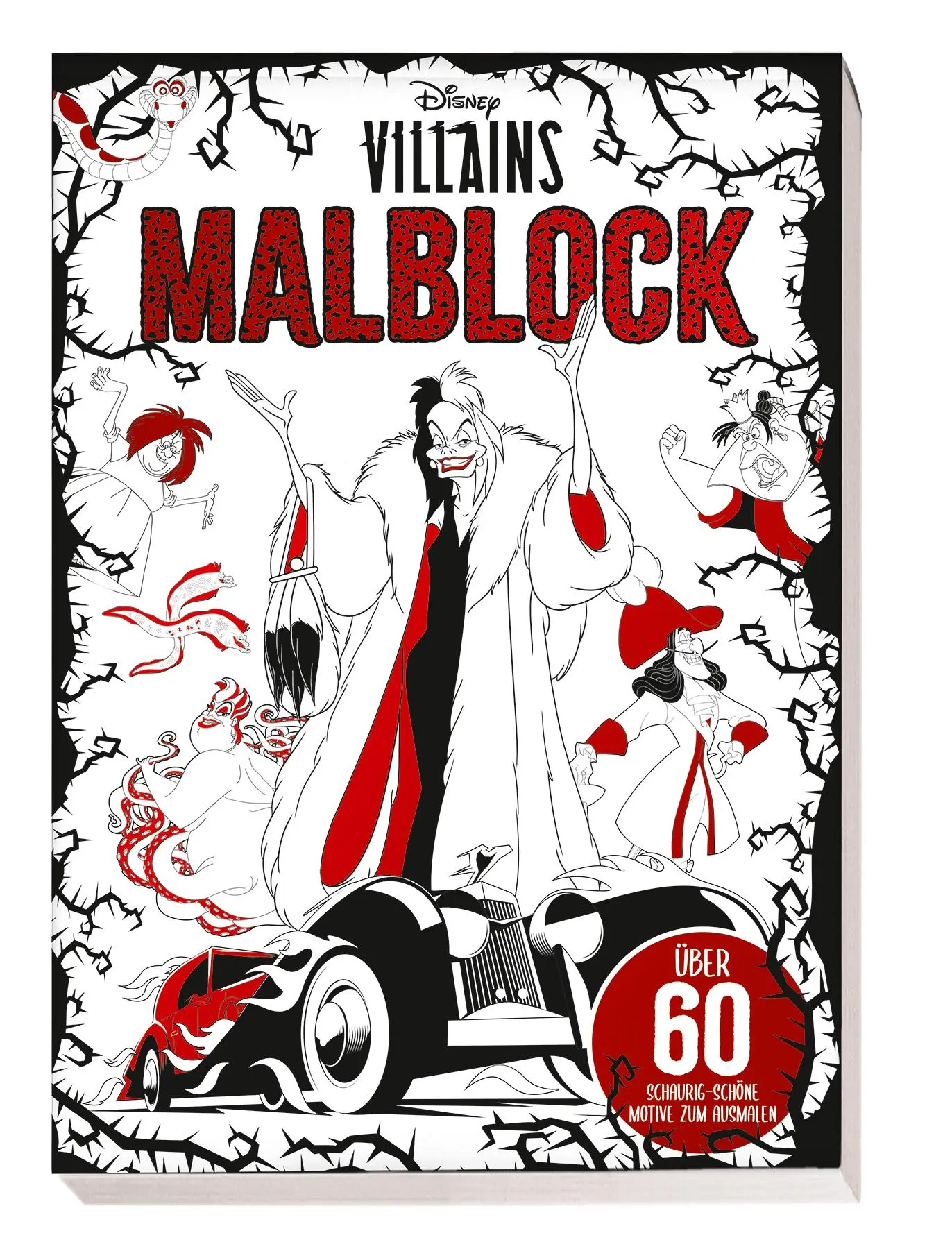 Cover: 9783833240010 | Disney Villains: Malblock: über 60 schaurig-schöne Motive zum Ausmalen