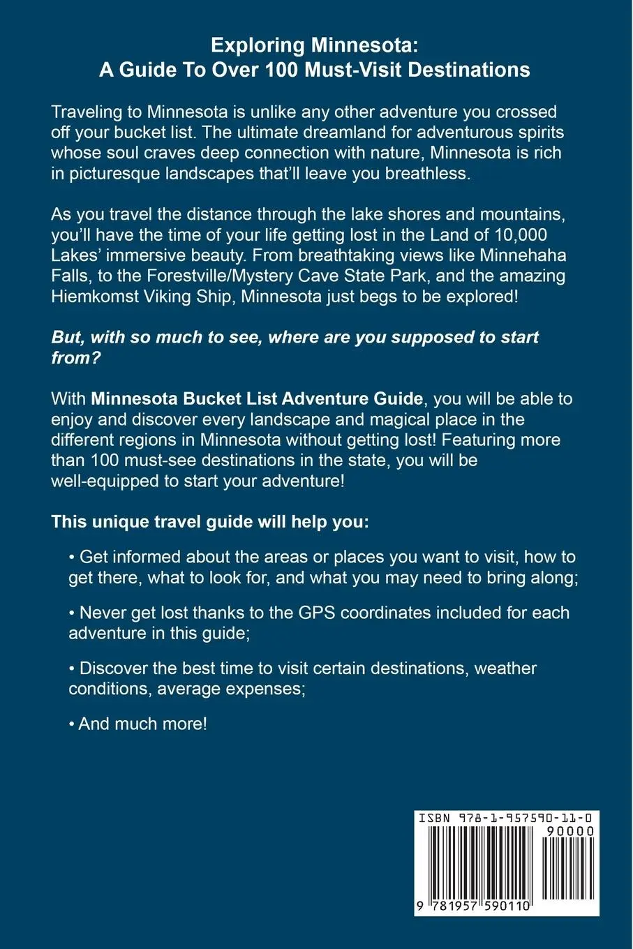 Rückseite: 9781957590110 | Minnesota Bucket List Adventure Guide | Stephen Campbell | Taschenbuch