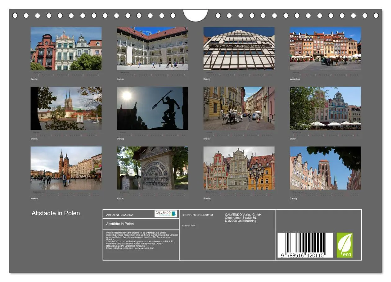 Bild: 9783516120110 | Altstädte in Polen (Wandkalender 2026 DIN A4 quer), CALVENDO...