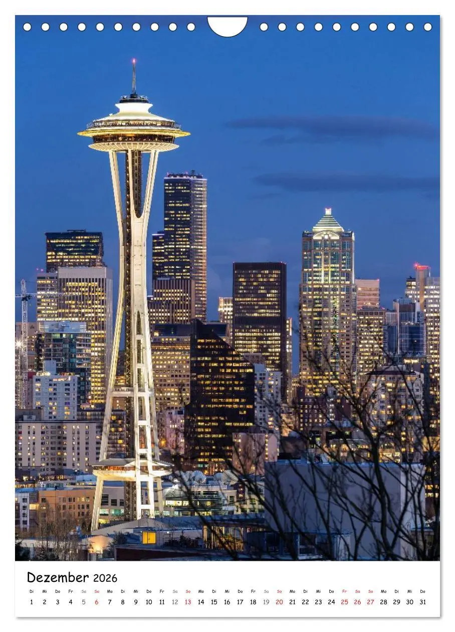 Bild: 9783516430110 | Seattle - Moderne Stadt des Nordwestens (Wandkalender 2026 DIN A4...