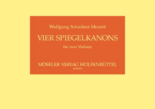 Cover: 9790203710110 | 4 Spiegelkanons | Wolfgang Amadeus Mozart | Buch | EAN 9790203710110