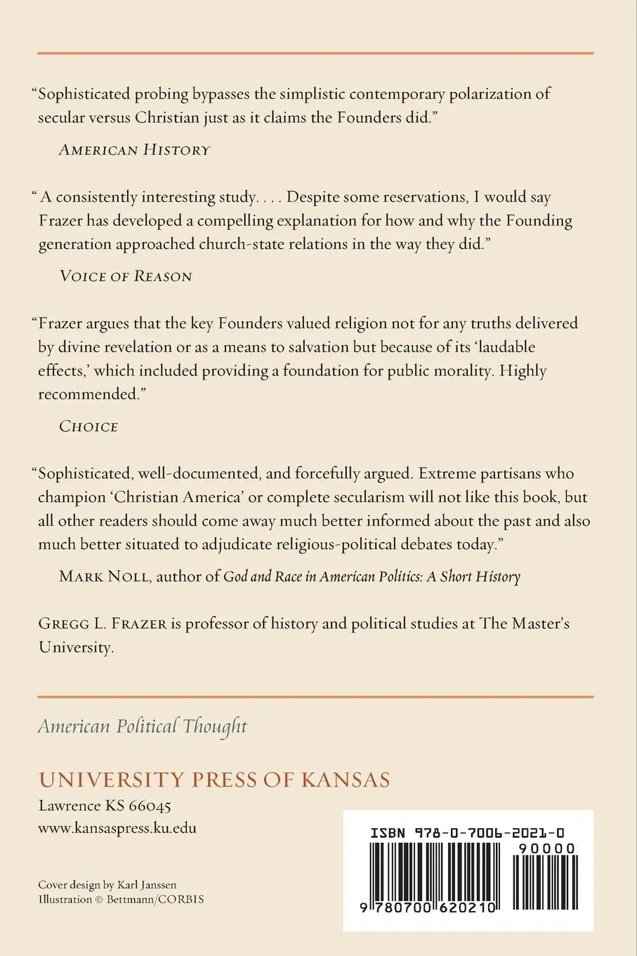 Rückseite: 9780700620210 | Religious Beliefs of America's Founders | Gregg L Frazer | Taschenbuch