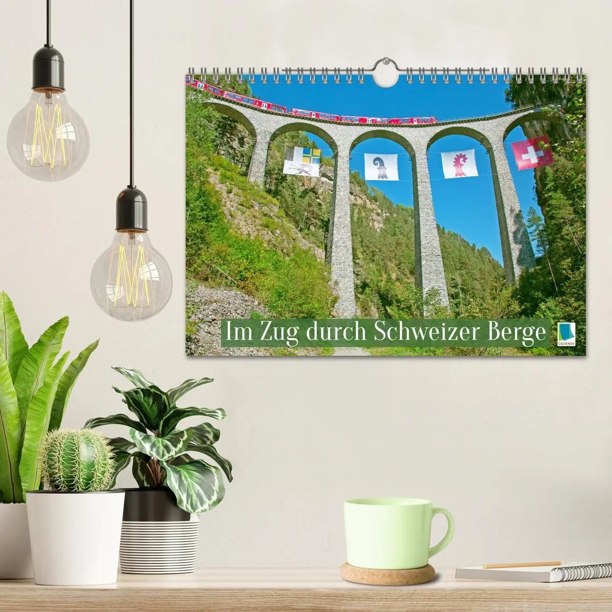 Bild: 9783457330210 | Im Zug durch Schweizer Berge (Wandkalender 2026 DIN A4 quer),...