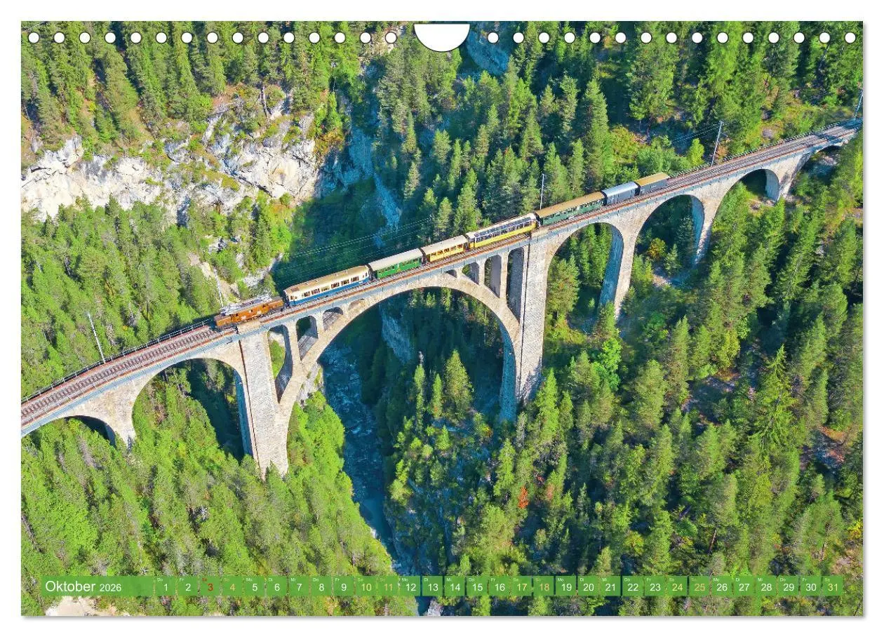 Bild: 9783457330210 | Im Zug durch Schweizer Berge (Wandkalender 2026 DIN A4 quer),...