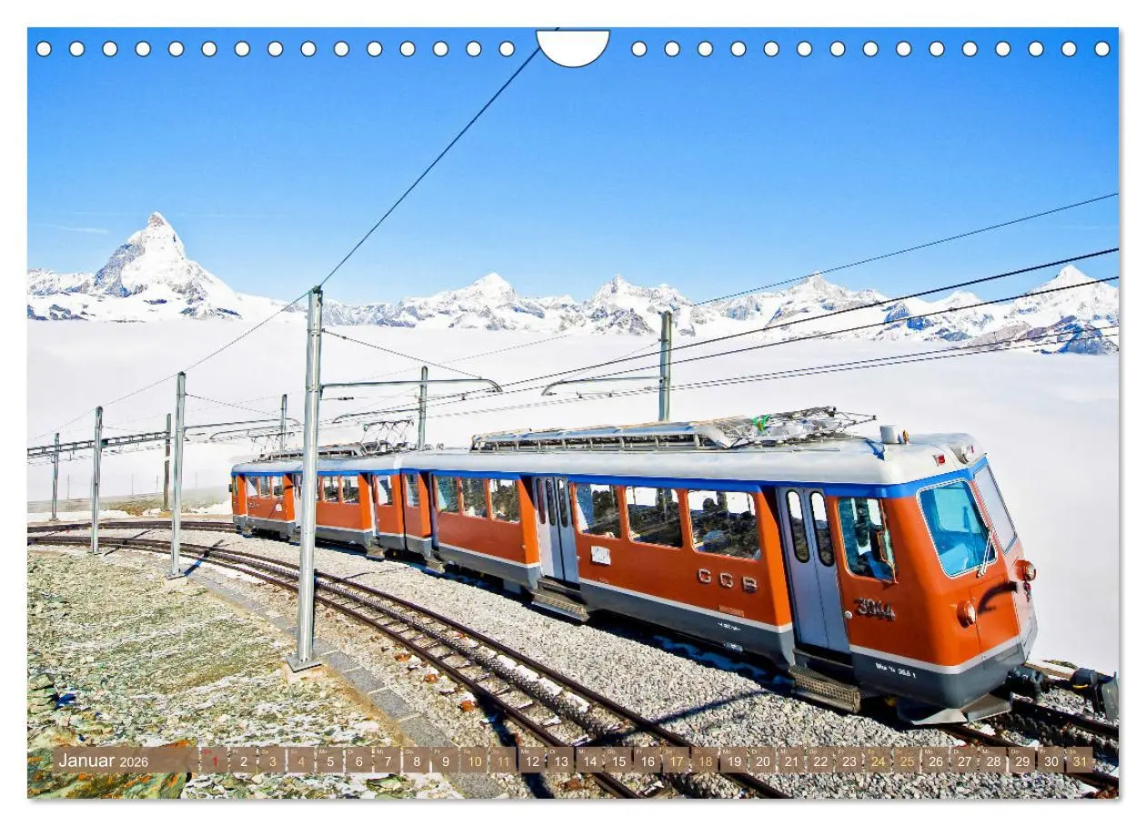 Bild: 9783457330210 | Im Zug durch Schweizer Berge (Wandkalender 2026 DIN A4 quer),...