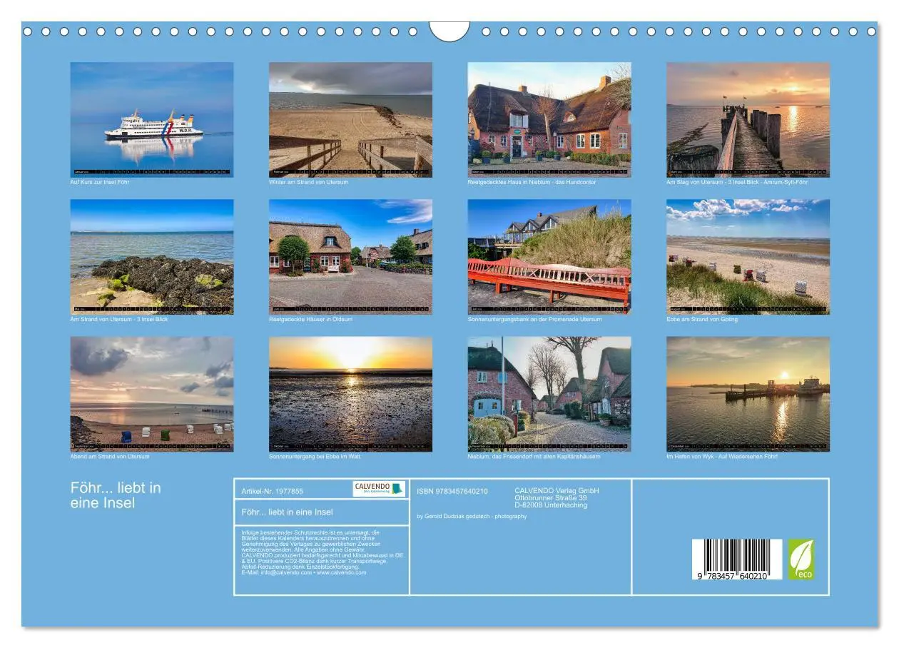 Bild: 9783457640210 | Föhr... liebt in eine Insel (Wandkalender 2026 DIN A3 quer),...