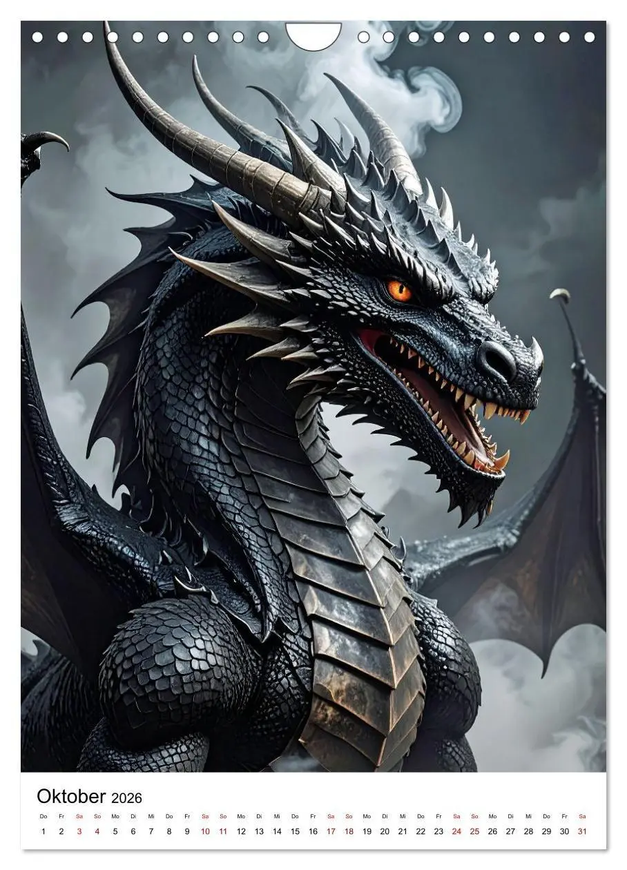 Bild: 9783516660210 | Drachenchroniken - Porträts legendärer Bestien (Wandkalender 2026...