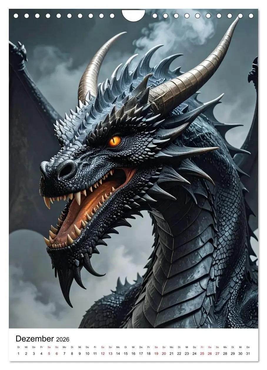 Bild: 9783516660210 | Drachenchroniken - Porträts legendärer Bestien (Wandkalender 2026...