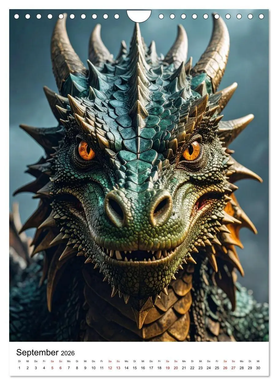 Bild: 9783516660210 | Drachenchroniken - Porträts legendärer Bestien (Wandkalender 2026...