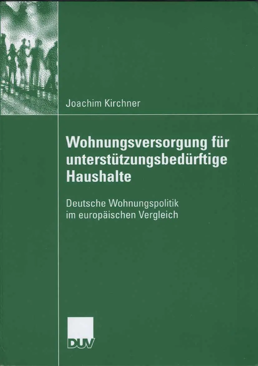 Cover: 9783835060210 | Wohungsversorgung für unterstützungsbedürftige Haushalte | Kirchner