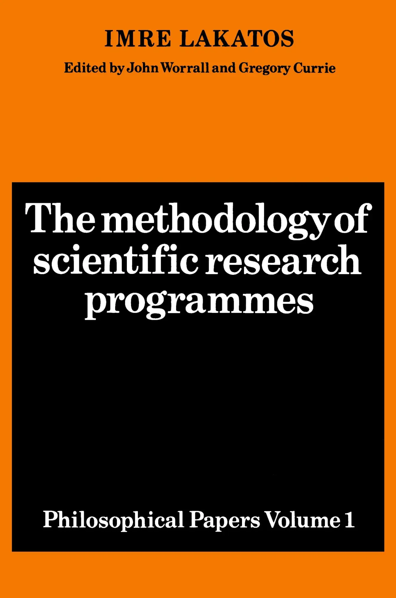 Cover: 9780521280310 | The Methodology of Scientific Research Programmes | Imre Lakatos