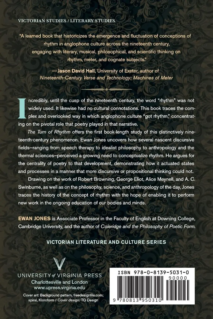 Rückseite: 9780813950310 | Turn of Rhythm | How Victorian Poetry Shaped a New Concept | Jones