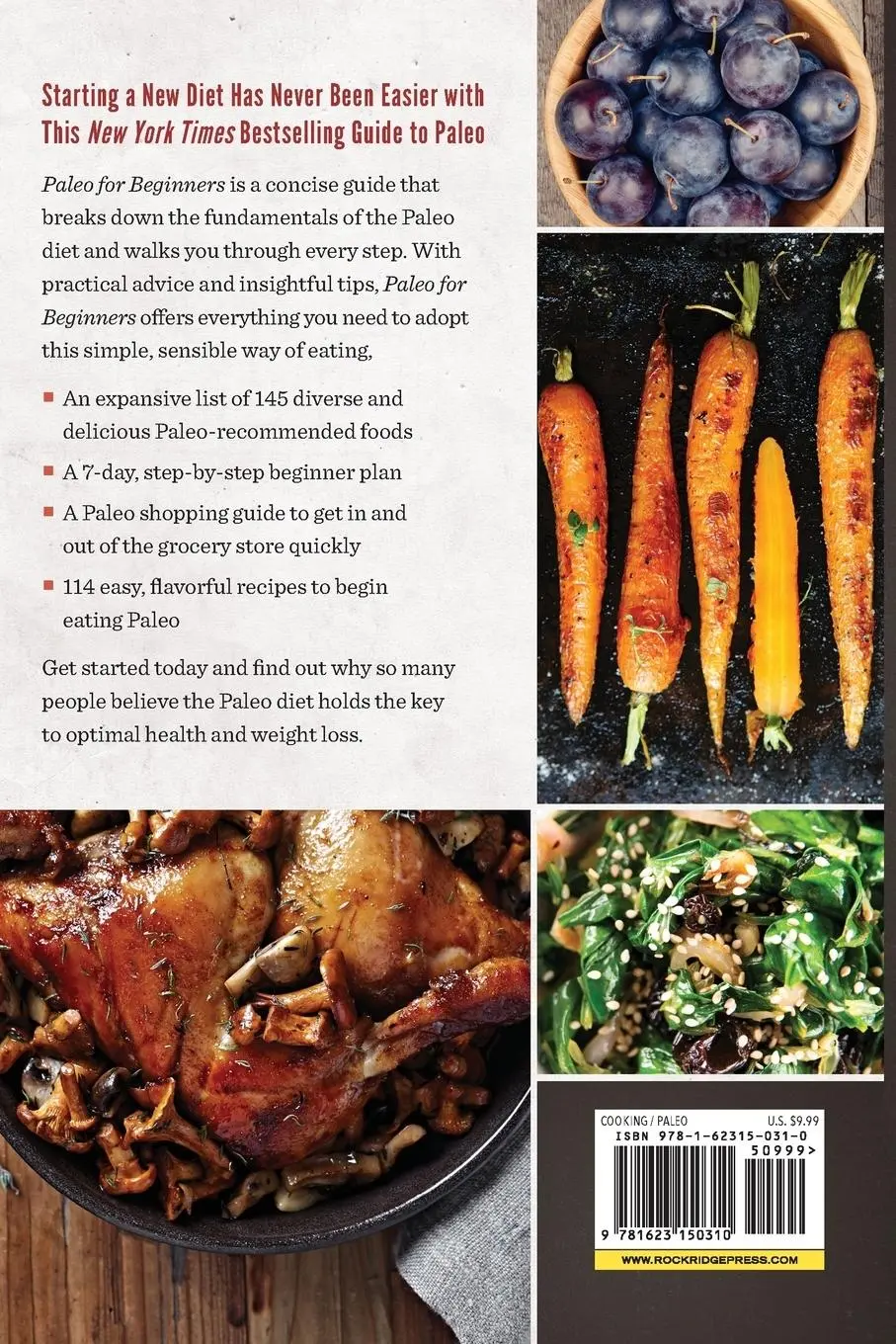 Rückseite: 9781623150310 | Paleo for Beginners | Essentials to Get Started | Rockridge Press