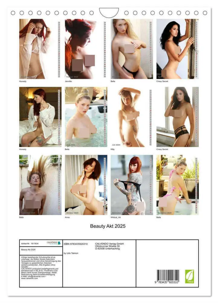 Bild: 9783435920310 | Beauty Akt 2025 (Wandkalender 2025 DIN A4 hoch), CALVENDO...