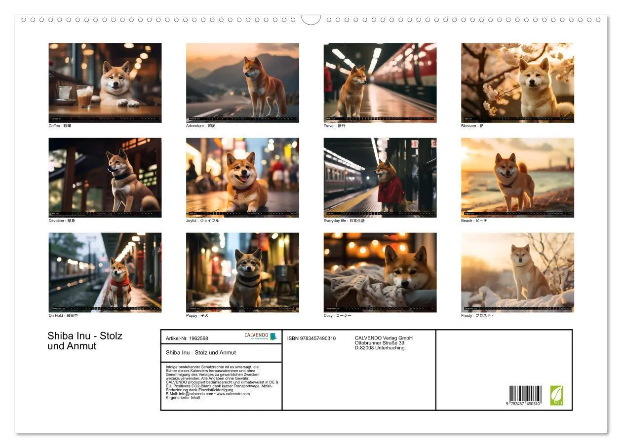 Bild: 9783457490310 | Shiba Inu - Stolz und Anmut (Wandkalender 2026 DIN A2 quer),...